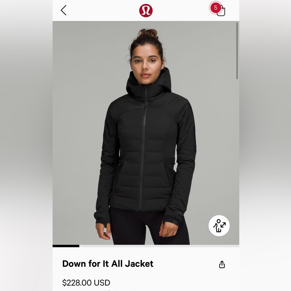 Lululemon DOWN FOR IT ALL jacket